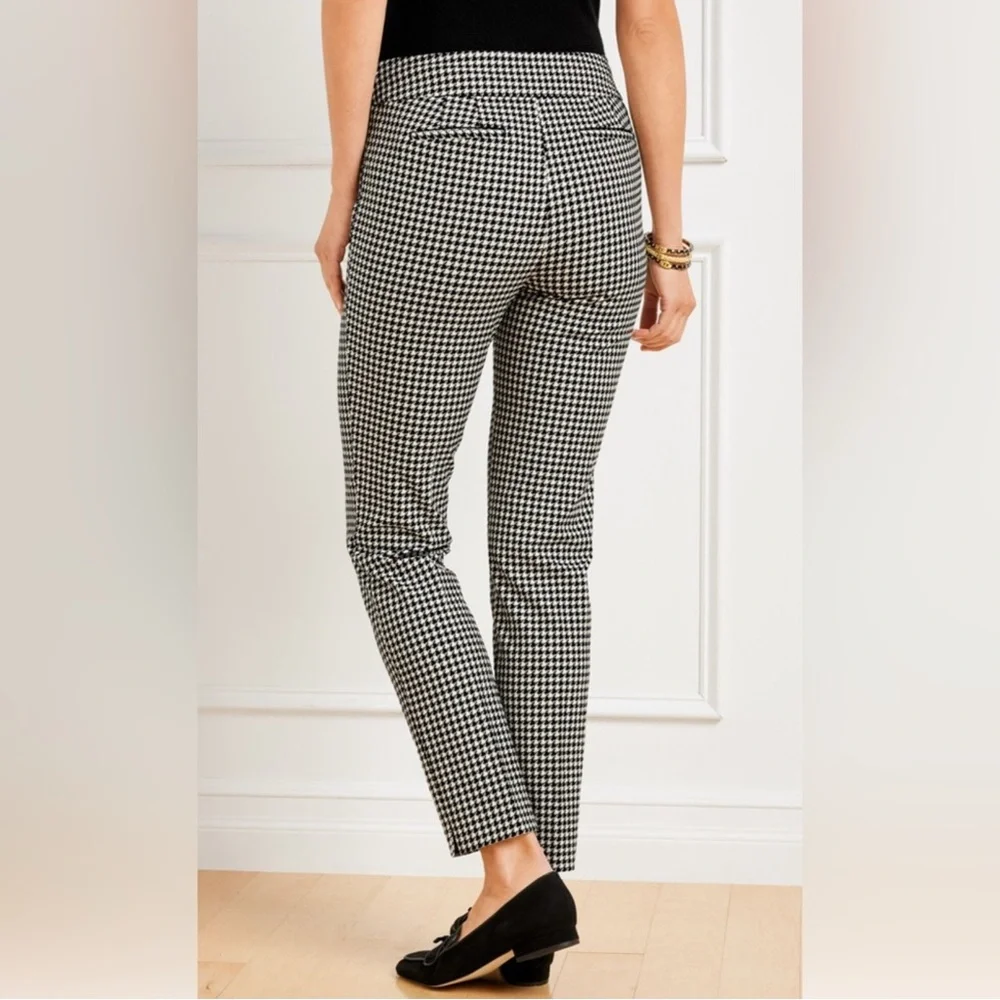 Talbots Black & White Houndstooth Skinny Pants Size 6